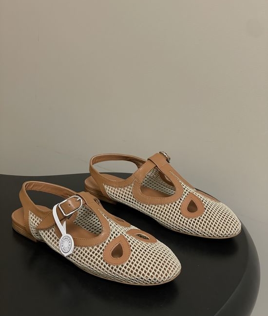 Hermes Hollow Out Slip On Casual Flat Sandals