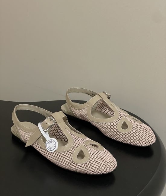 Hermes Hollow Out Slip On Casual Flat Sandals