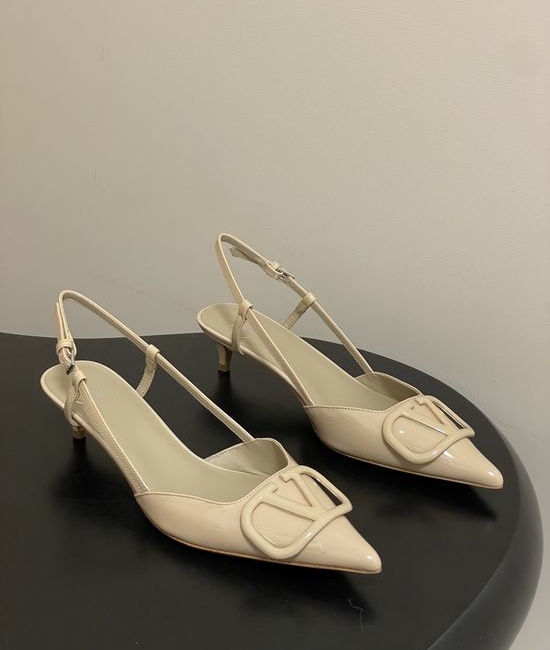 Valentino Elegant V-Logo High Heels with Platinum Accents