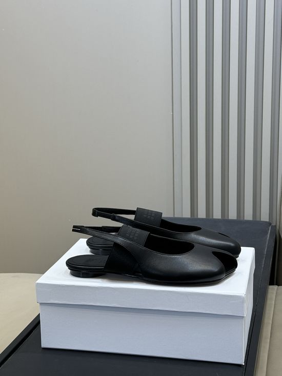 Maison Margiela Split Toe Leather Mary Jane Flats Comfortable Daily Shoes