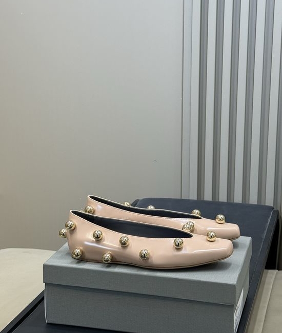 Balenciaga Shiny Patent Leather Square Toe Flat Dress Shoes