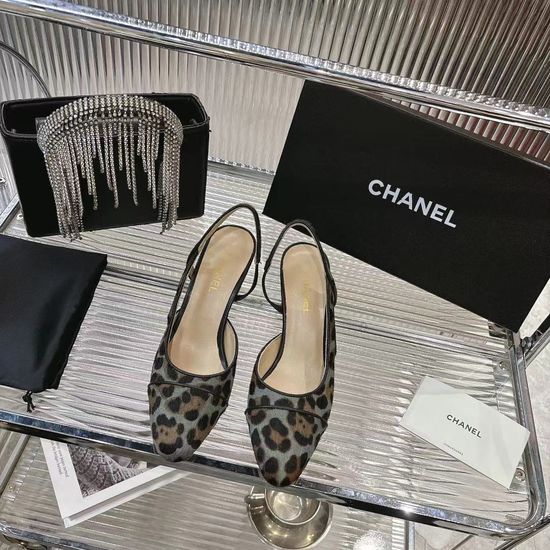 Chanel Chain Decorated Heeled Sandals with Soft Sheepskin Lining