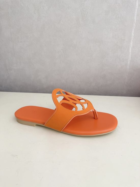Hermes Genuine Leather Flip Flops Comfortable Casual Daily Slippers