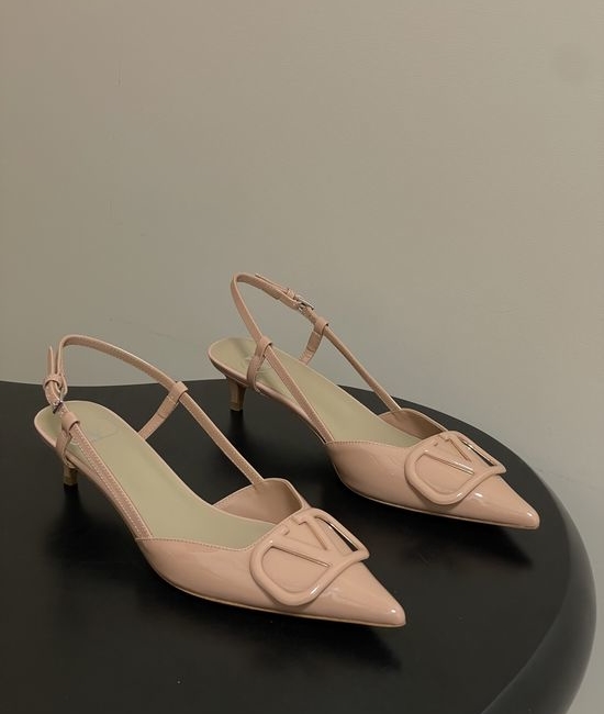 Valentino Elegant V-Logo High Heels with Platinum Accents