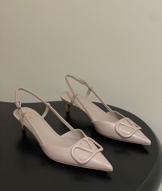 Valentino Elegant V-Logo High Heels with Platinum Accents