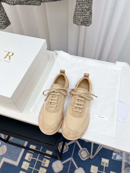 The Row Color Block Lace Up Casual Retro Sneakers