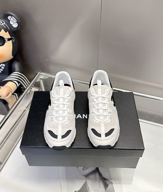 Chanel Casual Platform Sneakers with Iconic Embellished Details