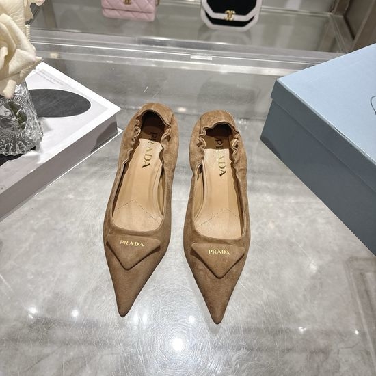 Prada Pointed Toe High Heel Dress Shoes with Buckle