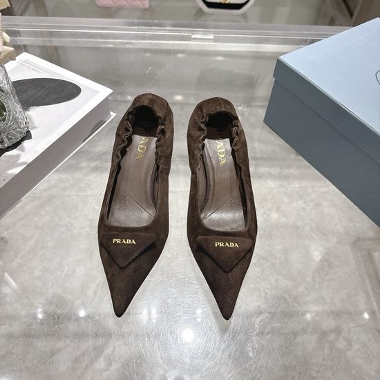 Prada Pointed Toe High Heel Dress Shoes with Buckle