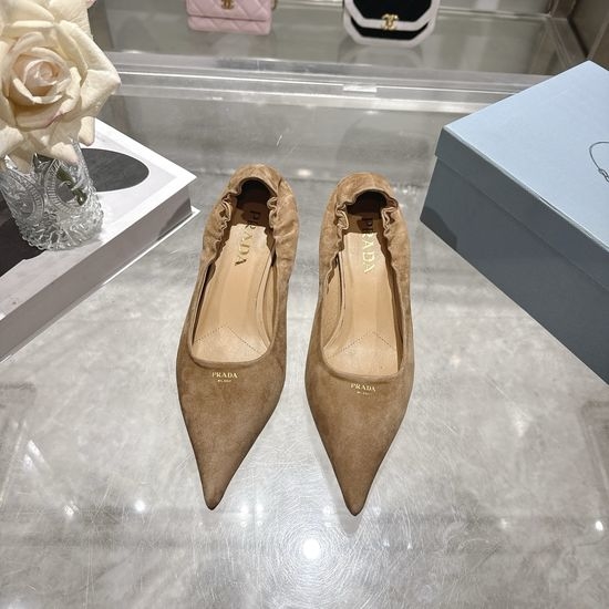 Prada Pointed Toe High Heel Dress Shoes with Buckle