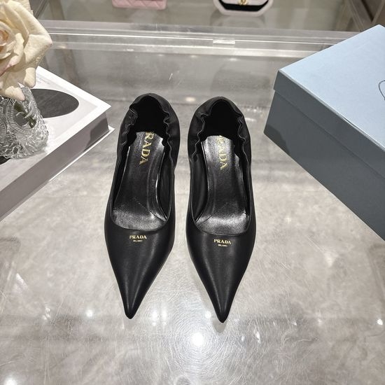 Prada Pointed Toe High Heel Dress Shoes with Buckle
