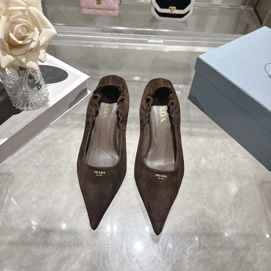 Prada Pointed Toe High Heel Dress Shoes with Buckle