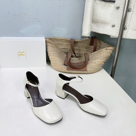 The Row Chunky Heel Mary Jane Sandals Comfortable Daily Footwear