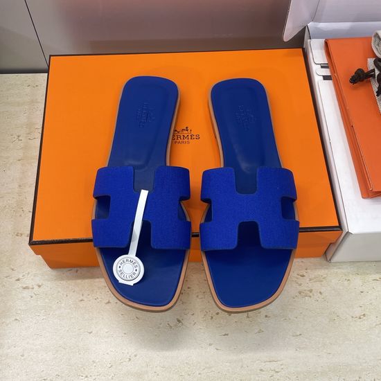 Hermes Flat Open Toe Slide Sandals Breathable Upper Non Slip Sole