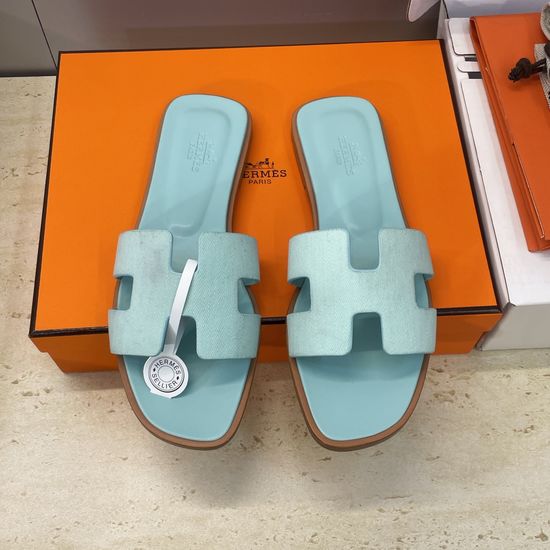Hermes Flat Open Toe Slide Sandals Breathable Upper Non Slip Sole