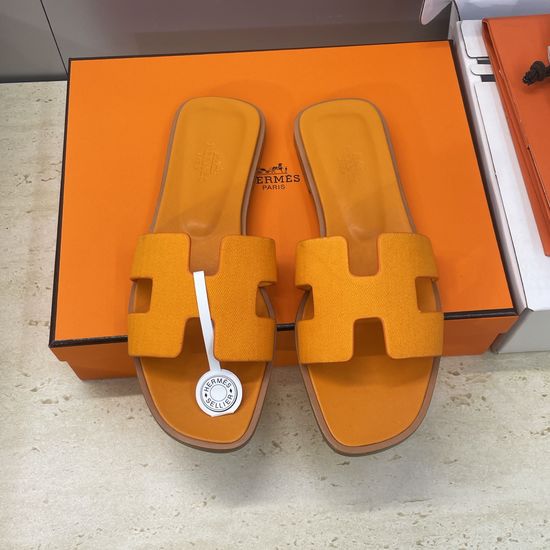Hermes Flat Open Toe Slide Sandals Breathable Upper Non Slip Sole