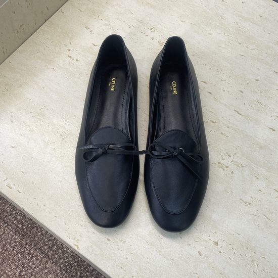 Celine Custom Flat Loafers with Tassel Bow and Color Block