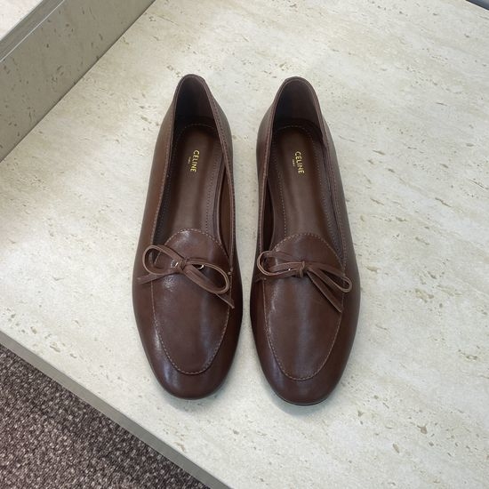 Celine Custom Flat Loafers with Tassel Bow and Color Block