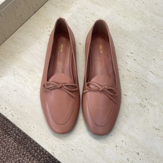 Celine Custom Flat Loafers with Tassel Bow and Color Block