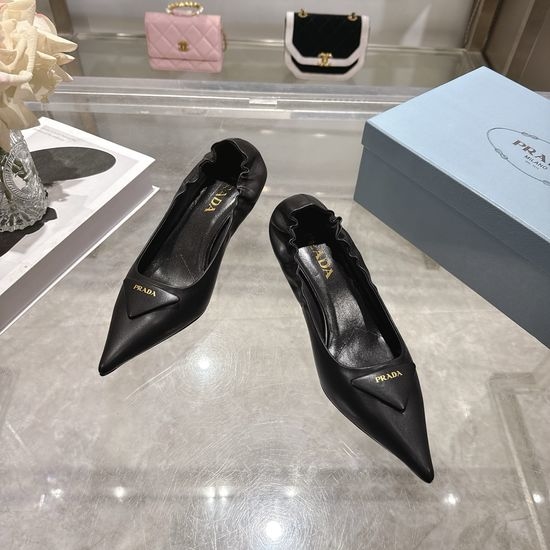 Prada Pointed Toe High Heel Dress Shoes with Buckle