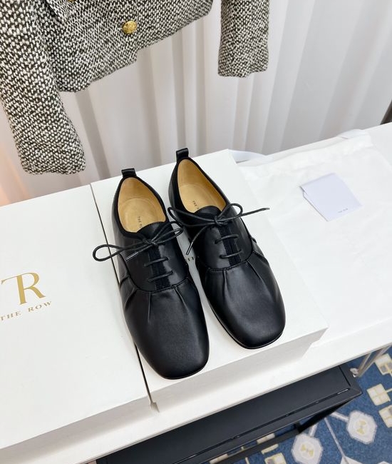The Row Soft Comfortable Leather Casual White Sneakers