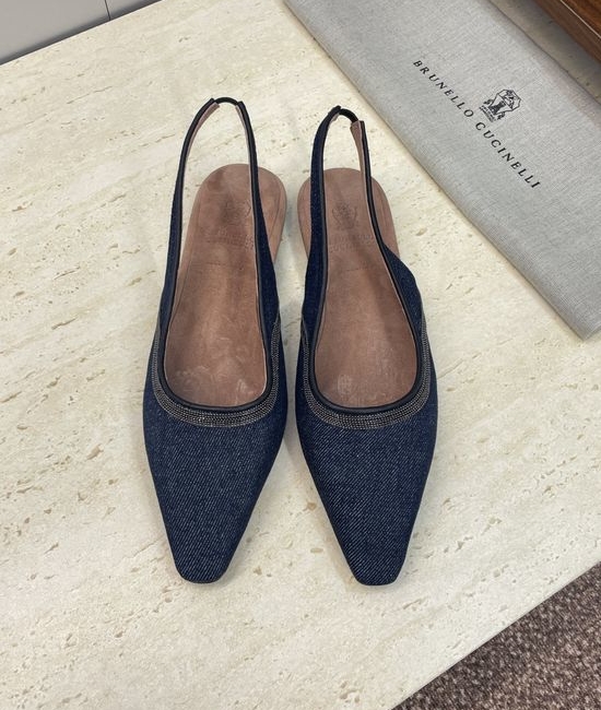 Brunello Cucinelli Beaded Square Toe Color Block Slingback Sandals