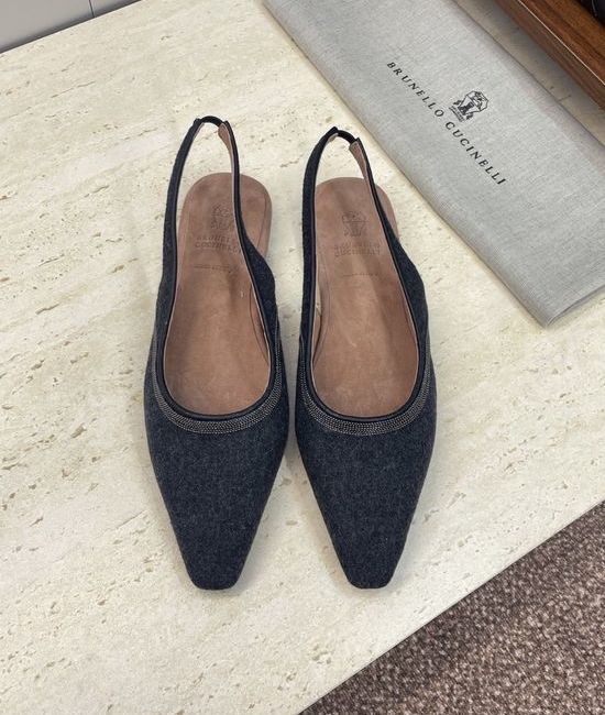 Brunello Cucinelli Beaded Square Toe Color Block Slingback Sandals