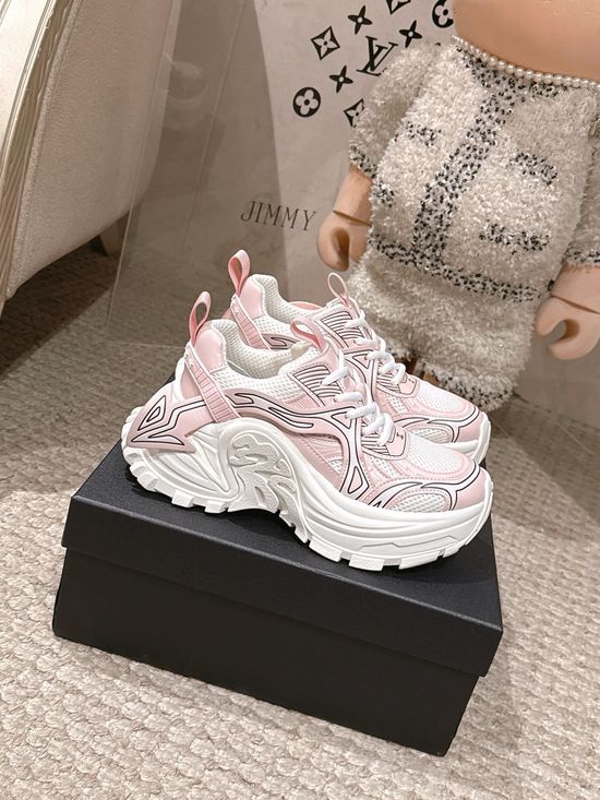 Chanel Premium Leather Upper Non-slip Comfortable Casual White Sneakers
