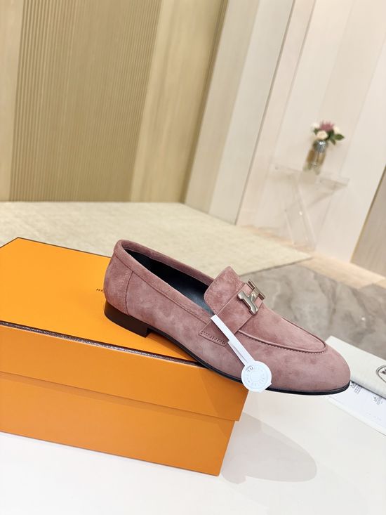 Hermes Premium Sheepskin Leather Sole Formal Casual Shoes