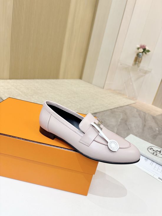 Hermes Premium Sheepskin Leather Sole Formal Casual Shoes