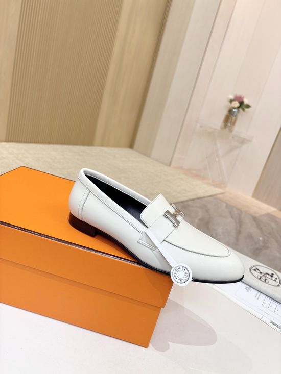 Hermes Premium Sheepskin Leather Sole Formal Casual Shoes