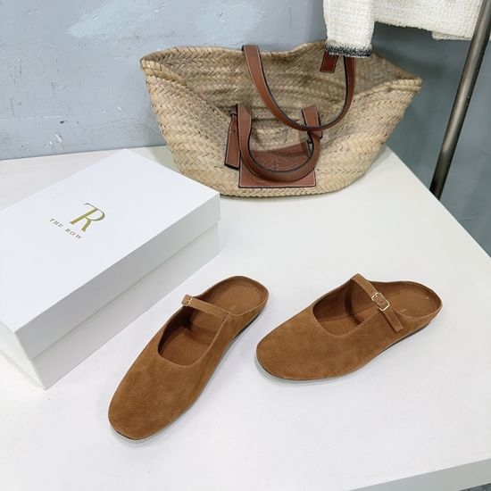 Hermes Minimalist Mary Jane Flats Suede Upper Breathable Design