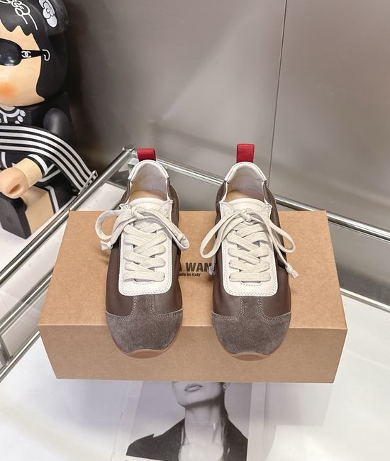 Alexander Wang Genuine Leather Suede Stitched Retro Casual Sneakers