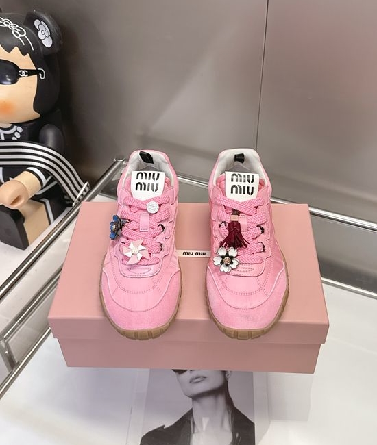 Miu Miu Thick Sole Canvas Lightweight Soft Casual Athletic Shoes