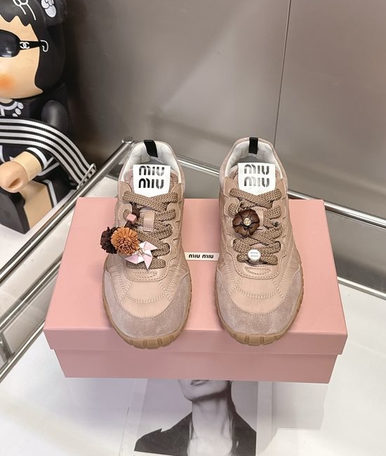 Miu Miu Thick Sole Canvas Lightweight Soft Casual Athletic Shoes