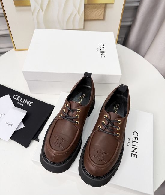 Celine Classic Retro Leather Versatile Casual Comfort Loafers