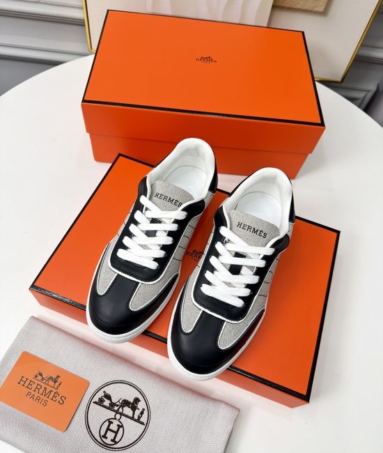 Hermes Calfskin Breathable Lightweight Casual Comfort Sneakers
