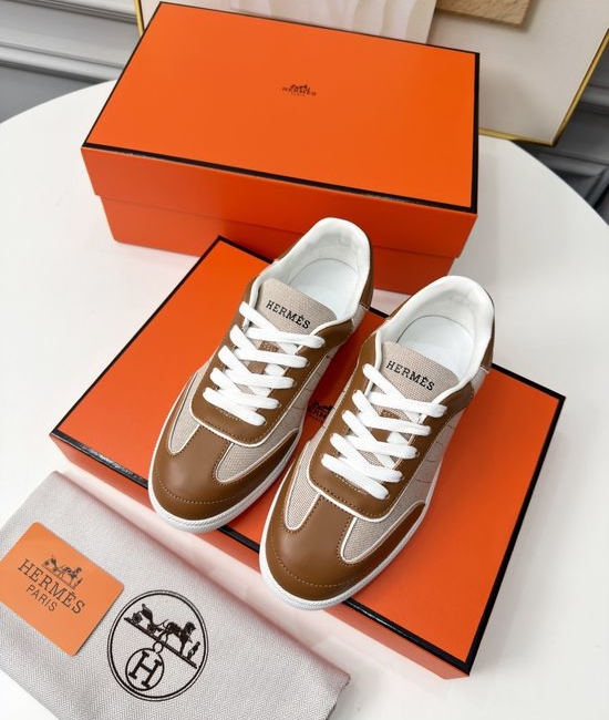 Hermes Calfskin Breathable Lightweight Casual Comfort Sneakers