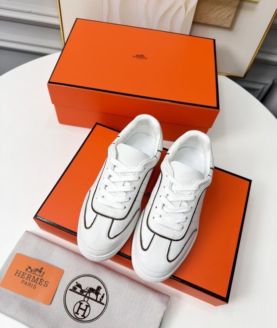 Hermes Calfskin Breathable Lightweight Casual Comfort Sneakers