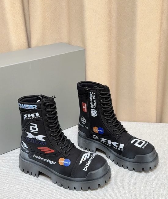 Balenciaga Classic Black Thick Sole Comfortable Casual Boots