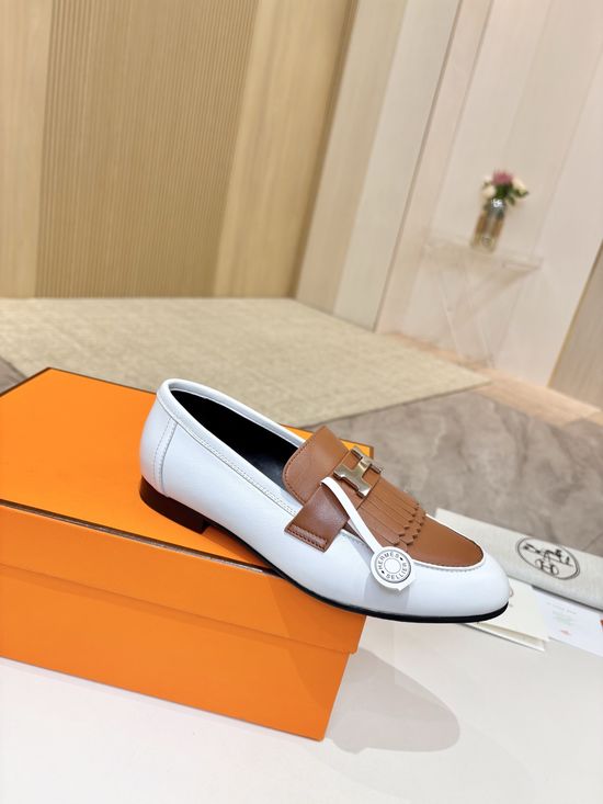 Hermes Premium Sheepskin Leather Sole Comfort Dress Shoes