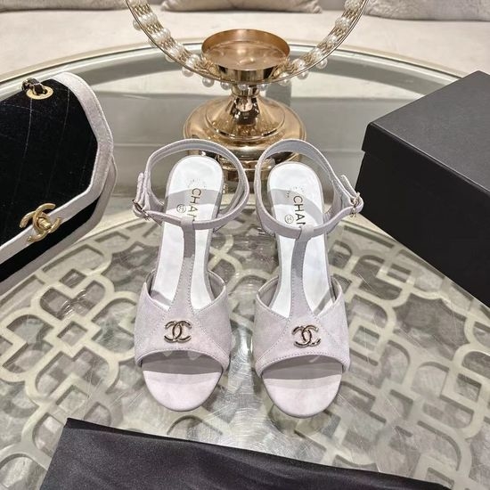 Chanel Classic Patent Leather High Heel Platform Sandals