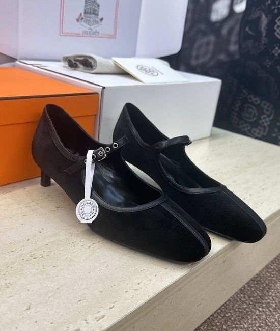 Hermes Custom-Made Color-Block Ballet Flat Shoes with Logo Buckle