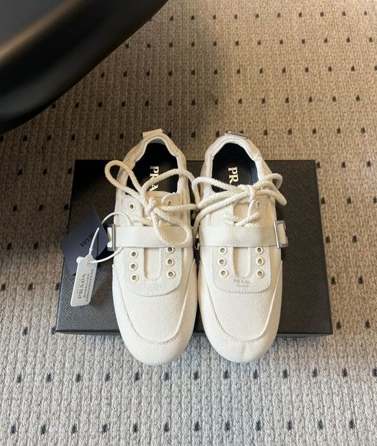 Prada Vintage Canvas Low Top Flat Non-slip Comfortable Daily Casual Shoes