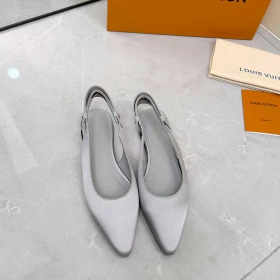 Louis Vuitton LV Leather Silk Upper Heeled Shoes Sheepskin Lined