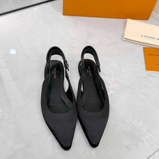 Louis Vuitton LV Leather Silk Upper Heeled Shoes Sheepskin Lined