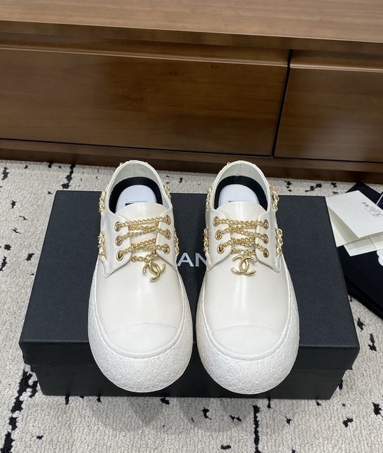 Chanel Vintage Chain Decor Sheepskin Slide Sandals