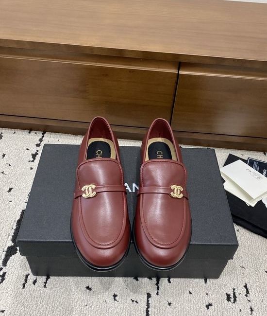 Chanel Premium Leather Loafers Durable Genuine Leather Outsole
