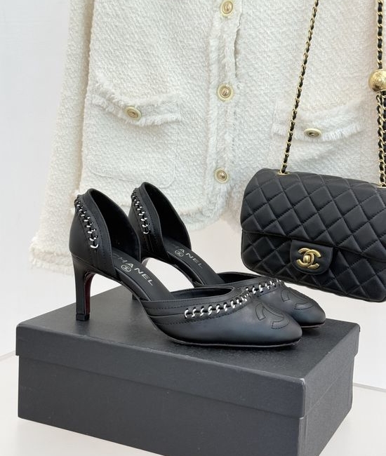 Chanel Color Block Hollow Out Flat Heel Sandals Elegant Comfortable