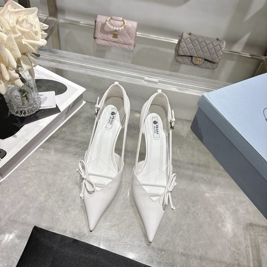 Prada Bow Decor Pointed Toe Stiletto Heel Pumps Premium Quality